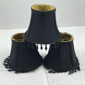 Trio antique Elegant Black Beaded lamp shade